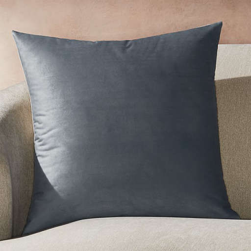 Marlo Grey Velvet Pillow — view 1