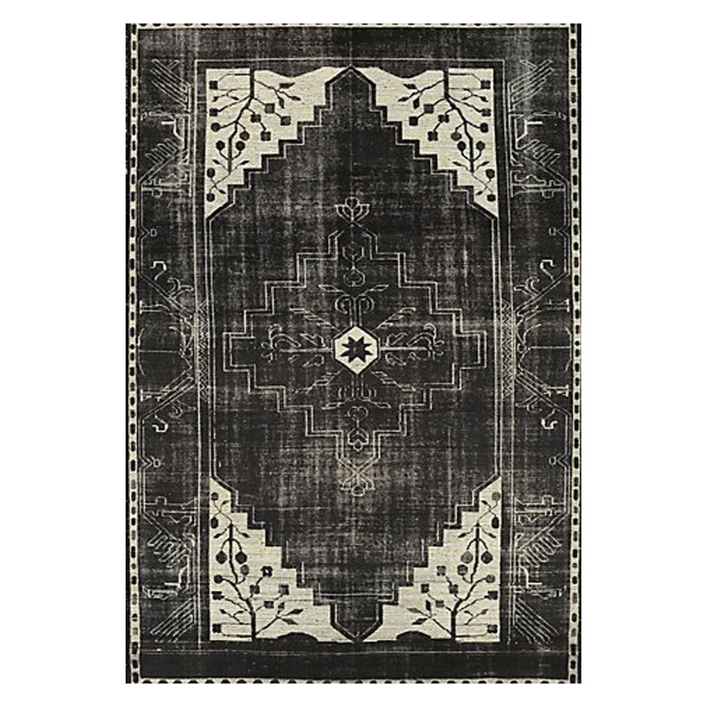 Anice Black Hand Knotted Oriental-Style Rug-9'x12' — view 1