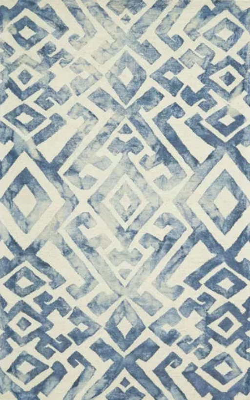 Phoebe Hand-Tufted Wool Blue Area Rug — view 1