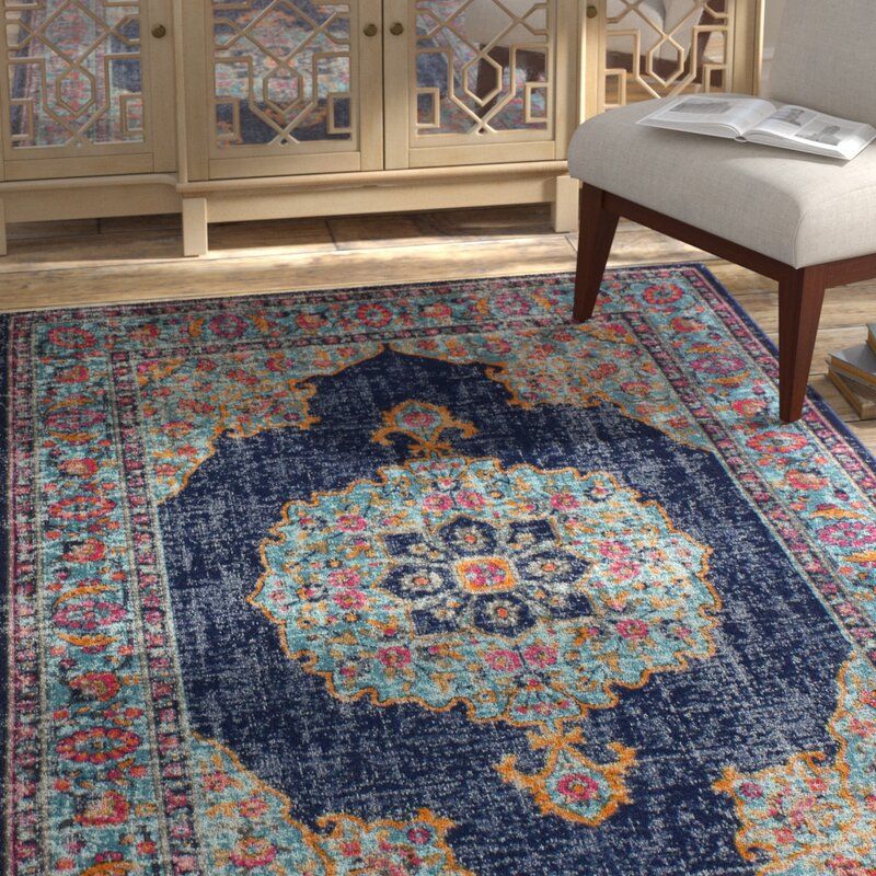 Ashburn Dark Blue Area Rug thumbnail 2