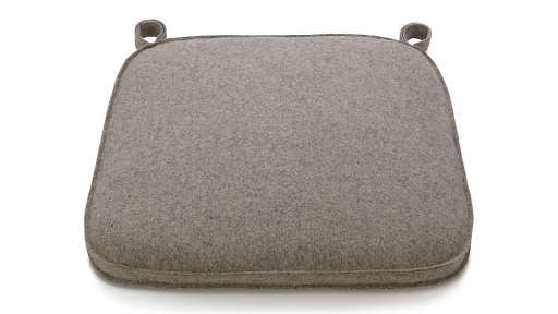 Delta Felt Grey Chair Bar Stool Cushion With Insert-15"x14.5" — view 1