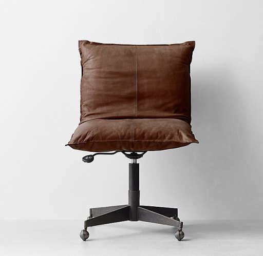 PLATT DESK CHAIR - COCOA LEATHER — view 1