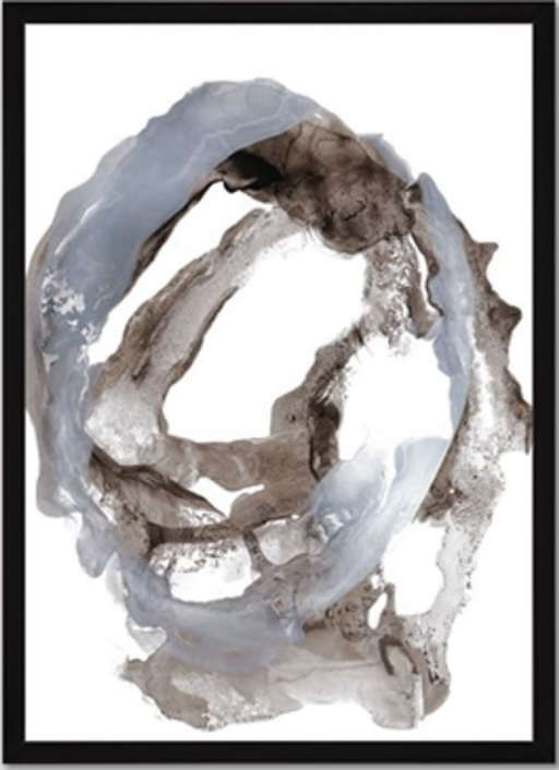 Framed Print - Gray Paint Stroke — view 1