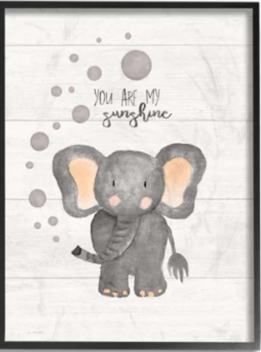 Fells You are My Sunshine Elephant Framed Art — view 1