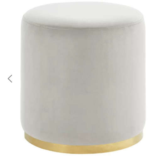 Hedrick Velvet Ottoman — view 1