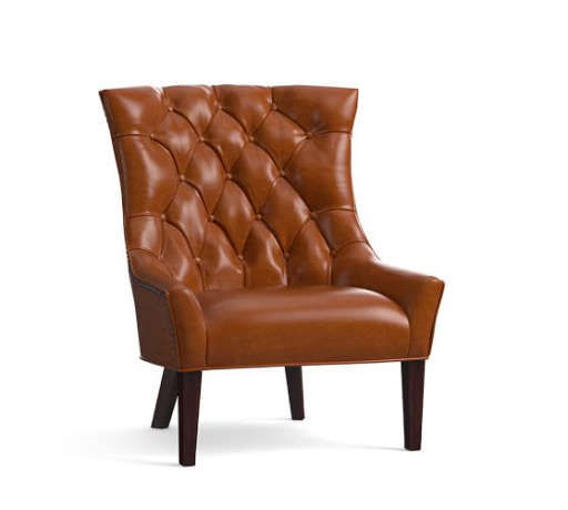 Hayes Tufted Leather Armchair — view 1