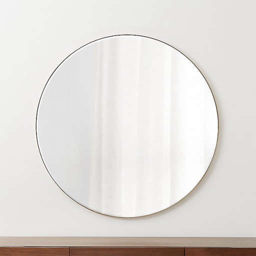 Edge Brass Round 48 Wall Mirror — view 1