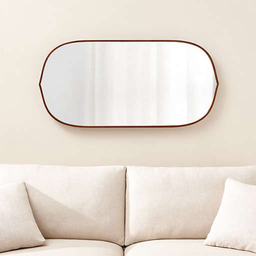 Penarth Walnut Oval Wall Mirror — view 1