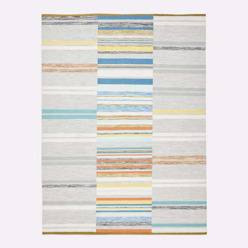 Mixed Stripes Cotton Dhurrie-Multi-8'x10' — view 1