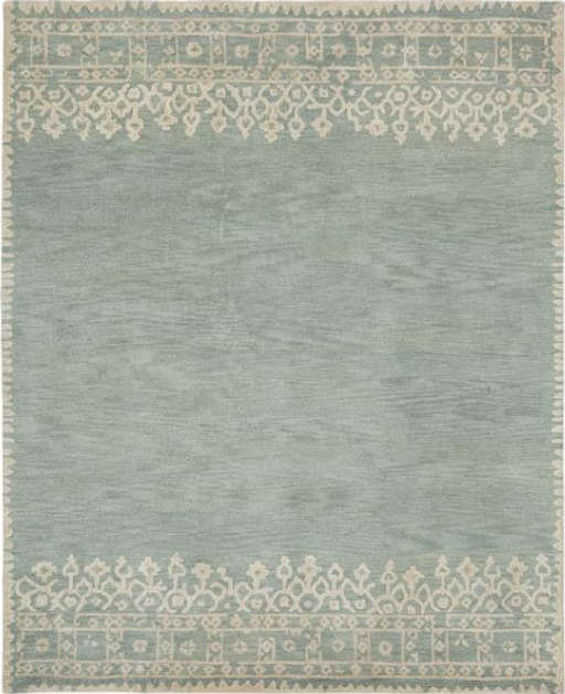 DESA BORDERED WOOL RUG - BLUE 14'x10' — view 1