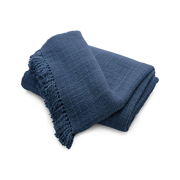 Styles Blue Fringe Throw Blanket thumbnail 6