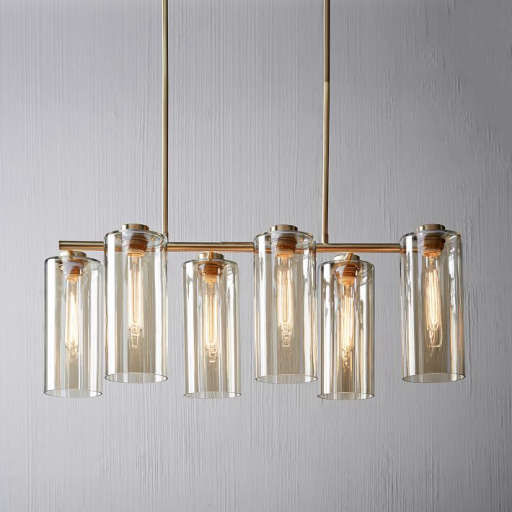 Glass Cylinder Chandelier — view 1