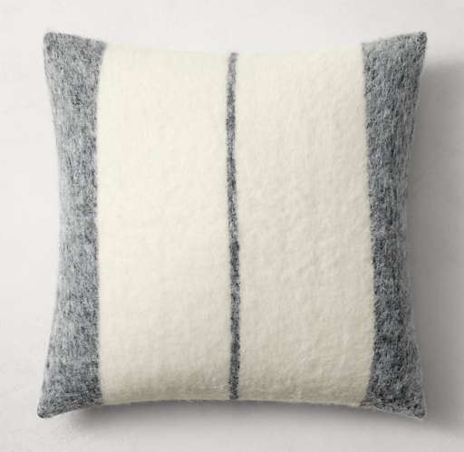 STOWE BRUSHED ALPACA BAND & STRIPE PILLOW COVER - SQUARE — view 1