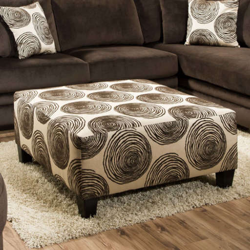 Leesburg Big Swirl Cocktail Ottoman — view 1
