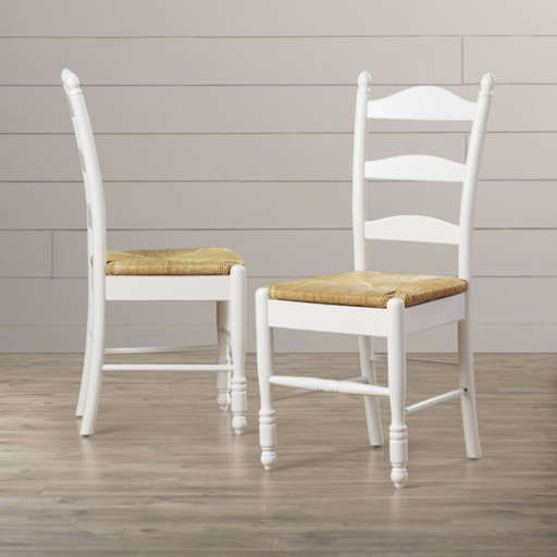 Gennevilliers Ladder Back Solid Wood Dining Chair — view 1