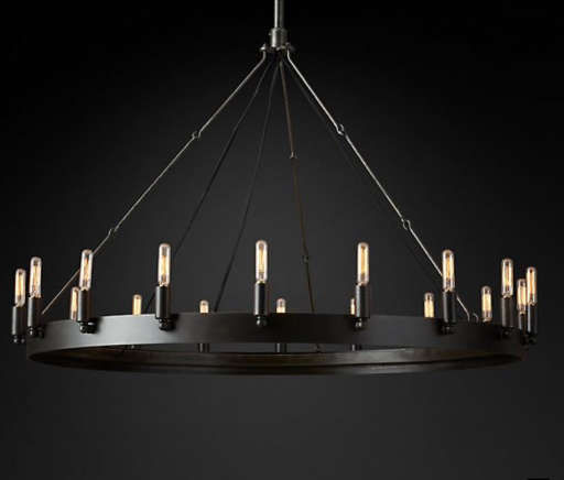 VINTAGE ROUND CHANDELIER — view 1