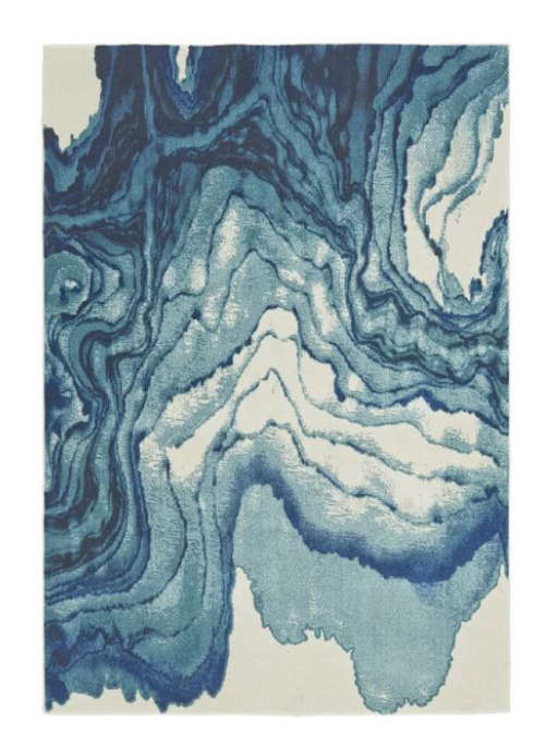 Stuart Abstract Blue Area Rug 5' x 8' — view 1