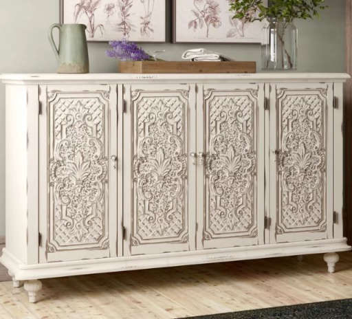 Keiper Distressed Tin Pressed Credenza — view 1