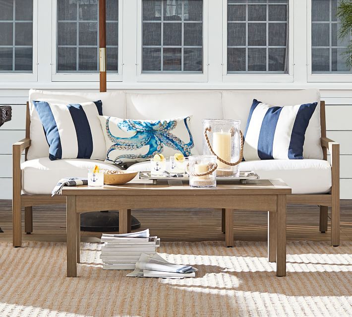 Sunbrella Awning Striped Indoor Outdoor Pillows thumbnail 4