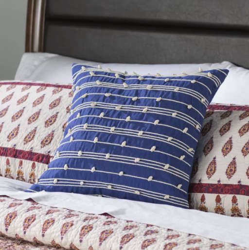 Bilbie Square Cotton Pillow Cover — view 1