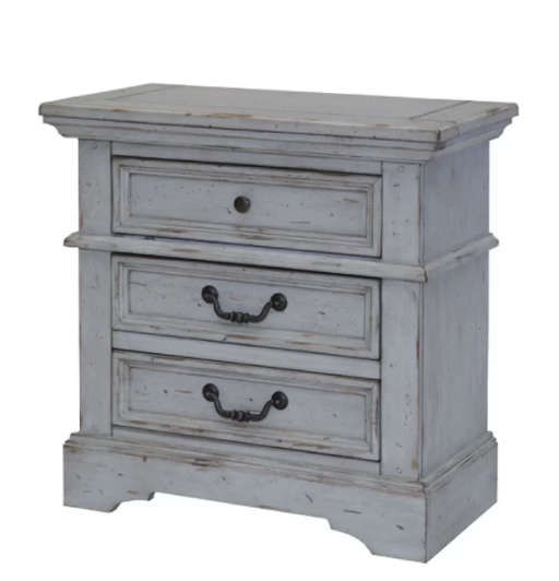Kennison 3 Drawer Nightstand-Antique Gray — view 1