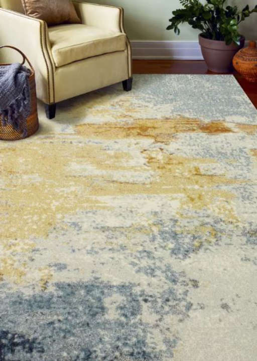 Heilman Abstract Blue Area Rug 7'6" x 9'6" — view 1
