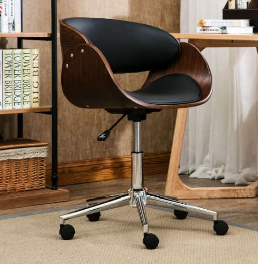 August Mid-Back Desk Chair-Black — view 1