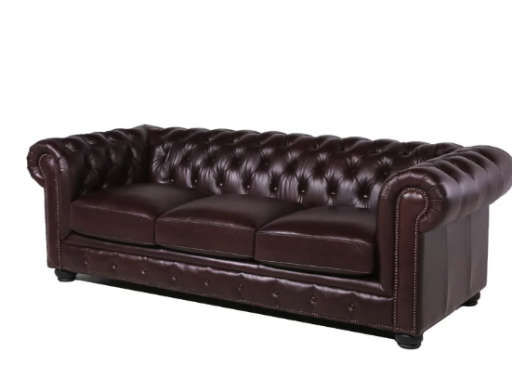Tanisha Leather Chesterfield Sofa — view 1