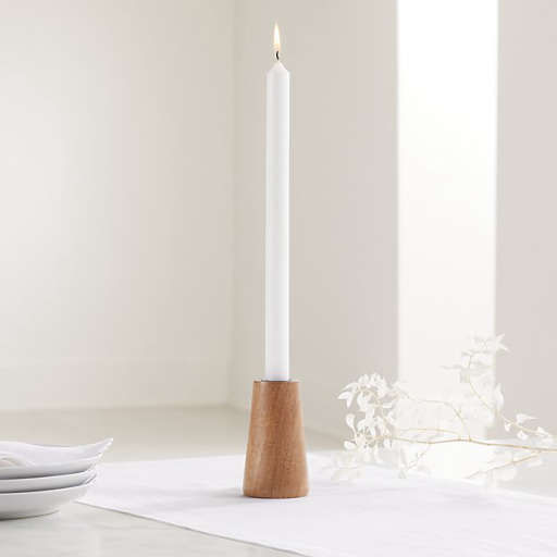 Wood Taper Candle Holder — view 1