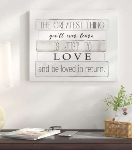 'The Greatest Thing' Textual Art on Wrapped Canvas — view 1