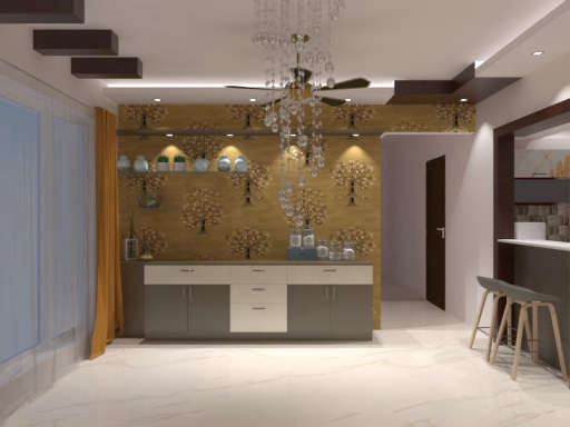Gold Frost Crockery Unit — view 1