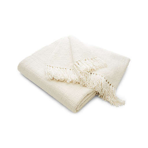Styles Ecru Fringe Throw Blanket — view 1