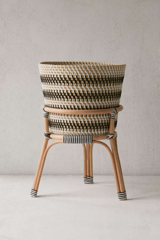 Bistro 12” Rattan Planter + Stand — view 1