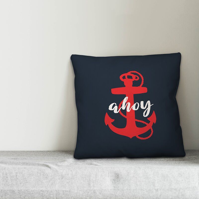 Carmen Ahoy Anchor Throw Pillow With Insert-20"x20" thumbnail 3