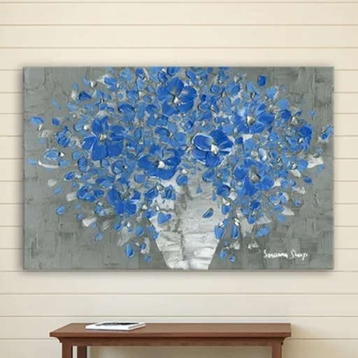 ArtWall Susanna Shaposhnikova's Blue Bouquet, Gallery Wrapped Canvas - 24x36 — view 1