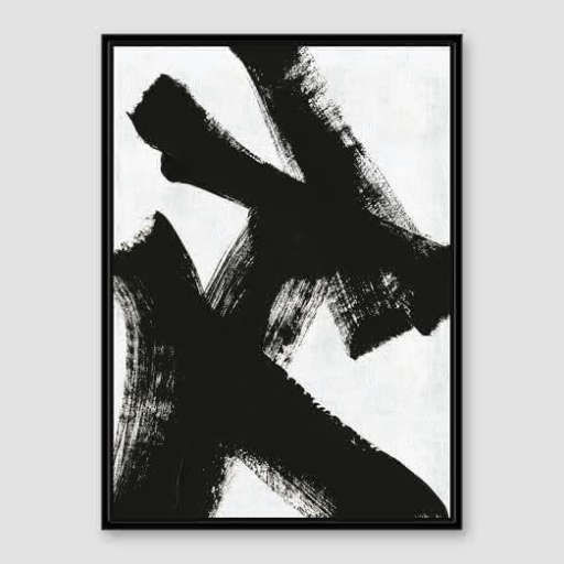 Framed Prints - Abstract Ink Brush Double x — view 1