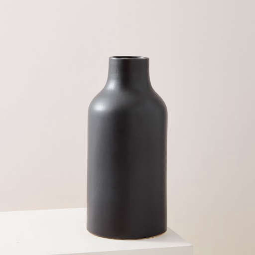 Pure Black Ceramic Vases — view 1