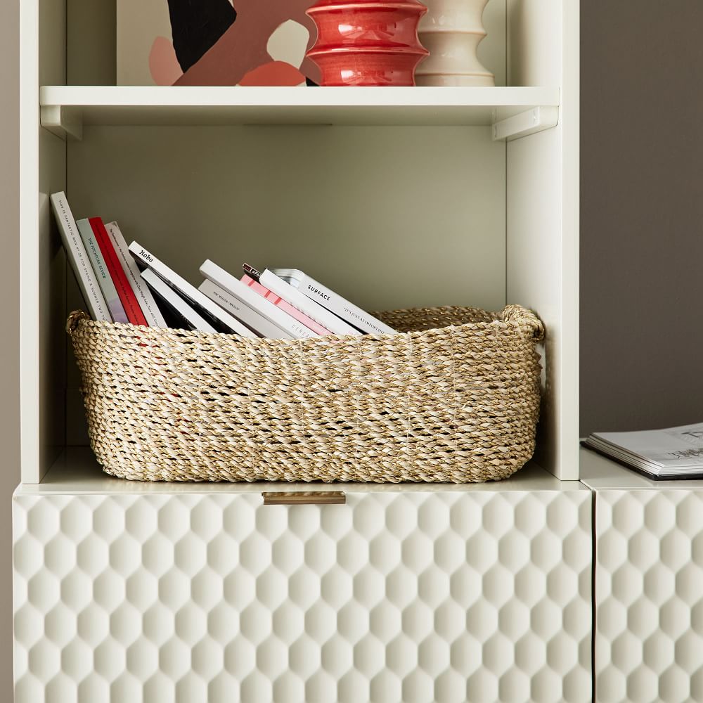 Metallic Woven Underbed Basket thumbnail 2