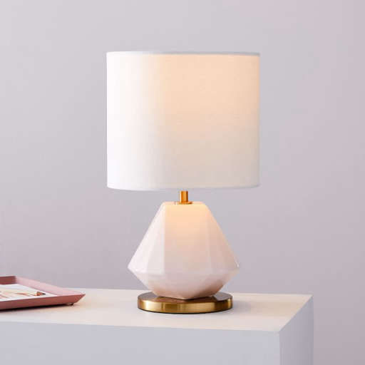 Faceted Porcelain Table Lamp — view 1