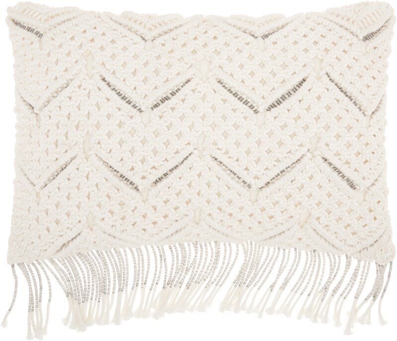 Dennet Cotton Lumbar Pillow With Insert-20"x12" thumbnail 6