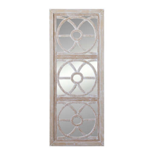 Chertsey Rectangle Decorative Wood and Glass Framed Distressed Accent Mirror — view 1