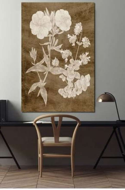 Botanical in Taupe II -Premium Gallery Wrapped Canvas — view 1