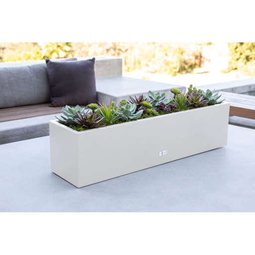 Metallic Series Galvanized Steel Window Box Planter — view 1