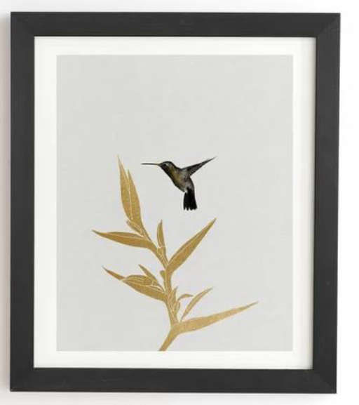 Hummingbird and Flower — view 1