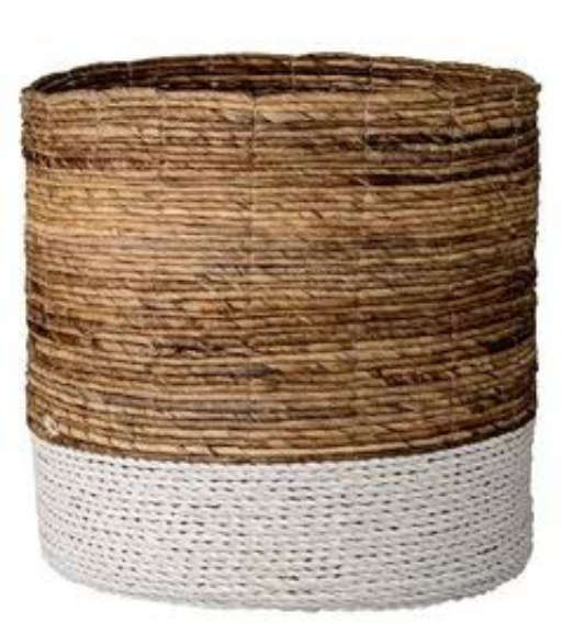 Daggett Raffia and Banana Leaf Basket (Large) — view 1
