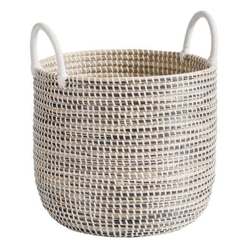 Woven Seagrass Medium Basket, Natural — view 1