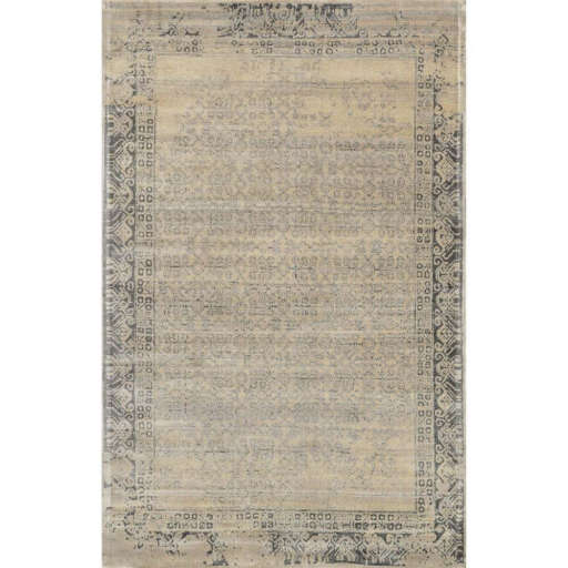 Traditional Distressed Ivory Grey Classic Rug 9'2" x 12'2" — view 1