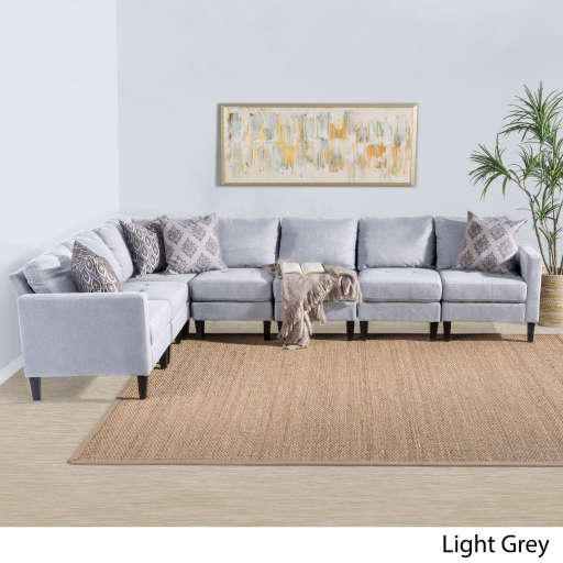 Zahra 7-piece Fabric Sectional Sofa Set — view 1