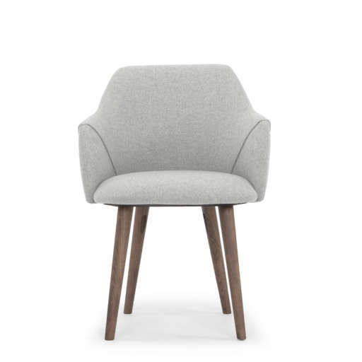 Brie Solid Wood Upholstered Dining Chair — view 1