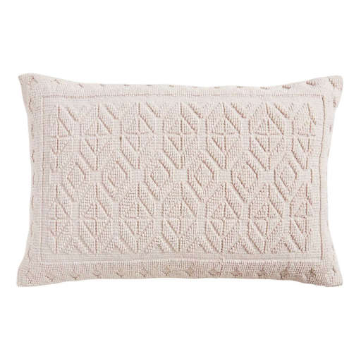 Ivory Textured Lumbar Pillow — view 1